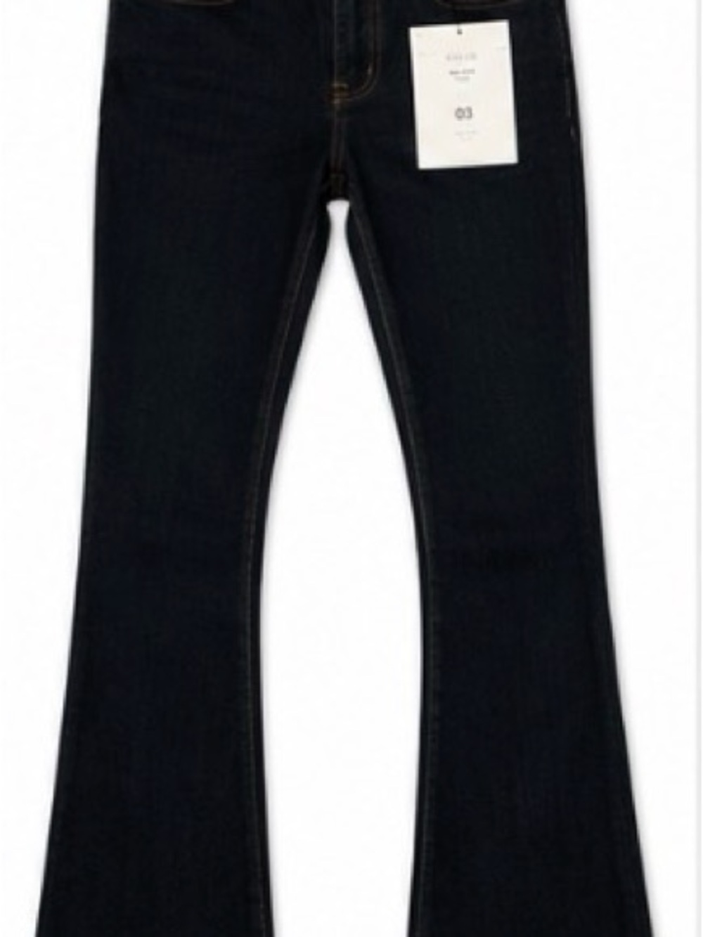 NWT Cello Dark Wash Mid Rise Flare Jeans Size 3 Stretch Denim